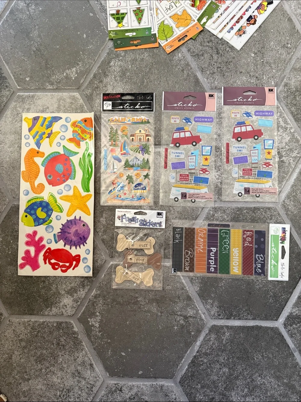 HUGE 90+ Lot Assorted Sticker Sheets and Packs -Dinos, Zoo, Blue's Clues, Ocean